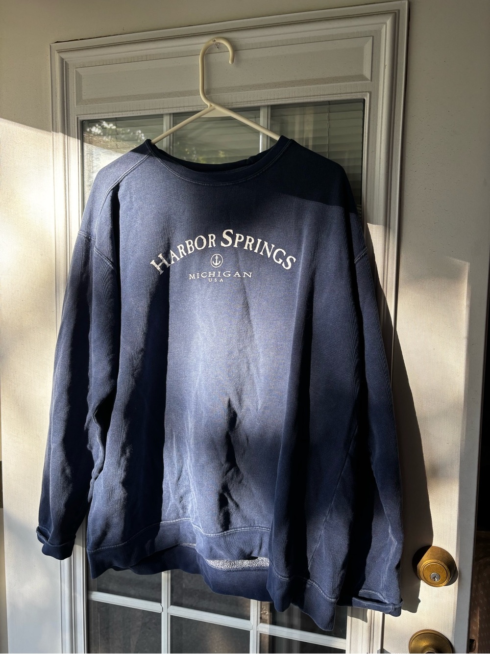 Comfort Colors Navy Harbor Springs Crewneck Sweatshirt